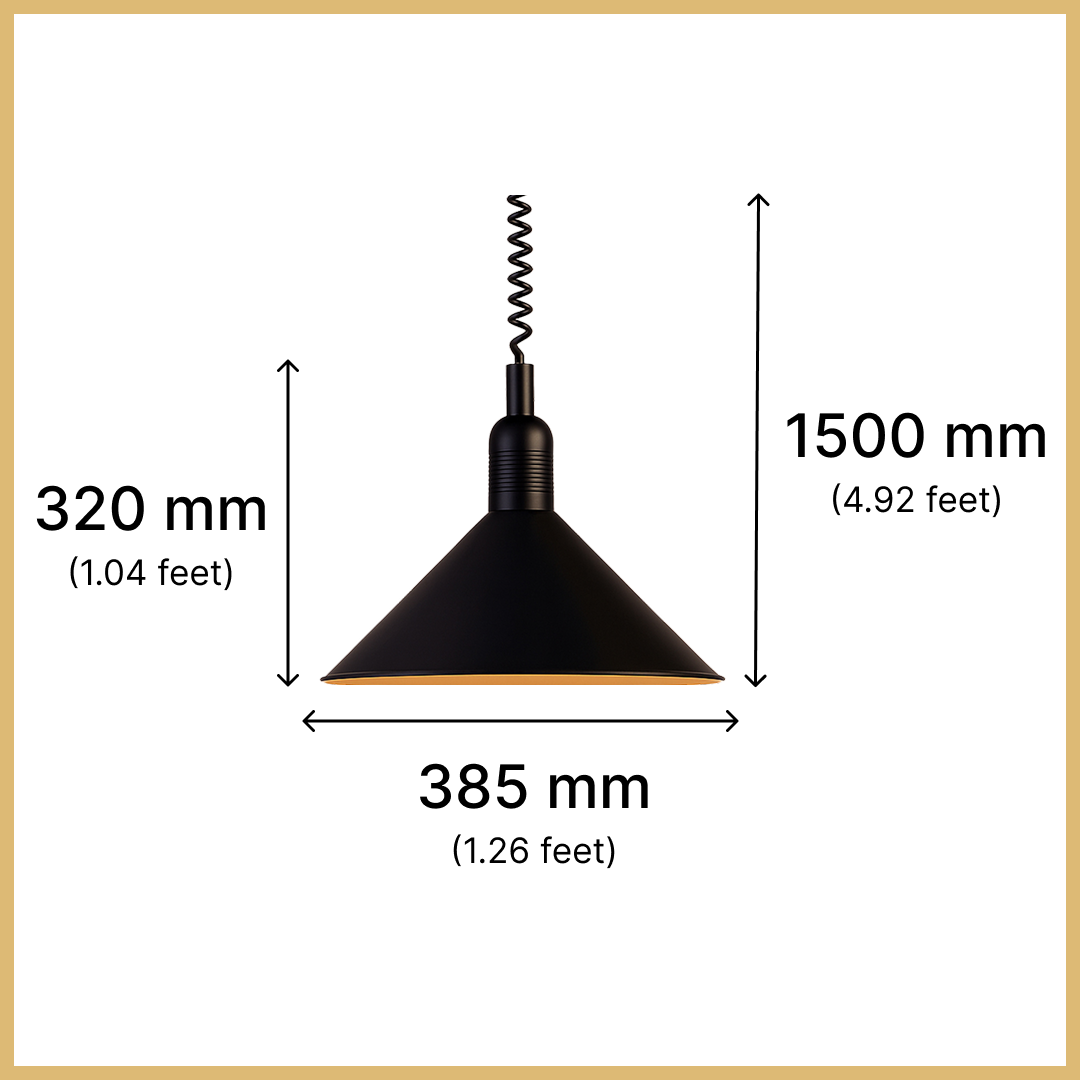 Conical Venus Pendant Adjustable With Pulley