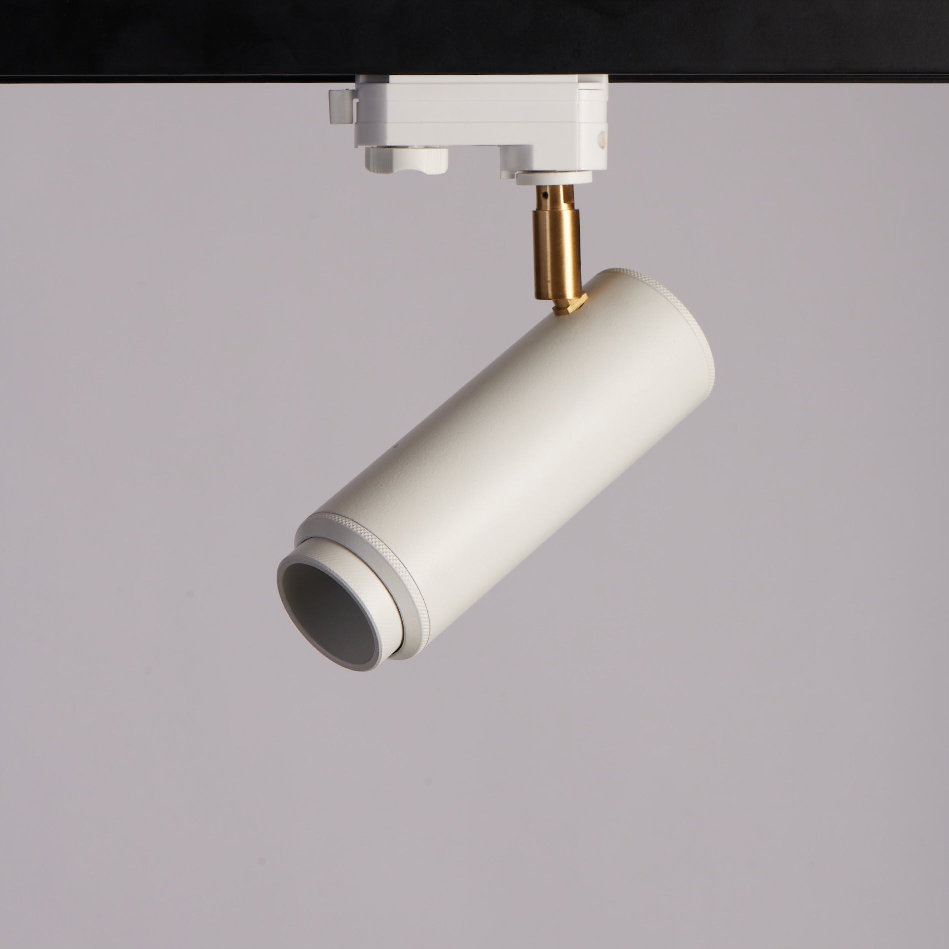 12Watt COB Slim Cylindrical Track Spot (Brass Ring)